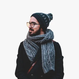 Men Grey Scarf